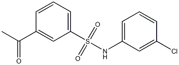 N-(3-chlorophenyl)-3-acetylbenzene-1-sulfonamide 化学構造式