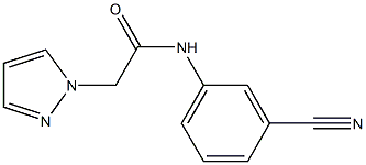 N-(3-cyanophenyl)-2-(1H-pyrazol-1-yl)acetamide Structure