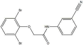 N-(3-cyanophenyl)-2-(2,6-dibromophenoxy)acetamide Struktur