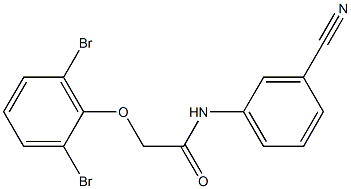 N-(3-cyanophenyl)-2-(2,6-dibromophenoxy)acetamide,,结构式