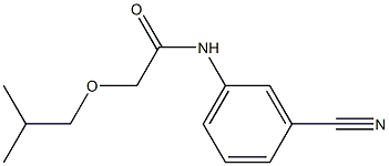 N-(3-cyanophenyl)-2-(2-methylpropoxy)acetamide 结构式