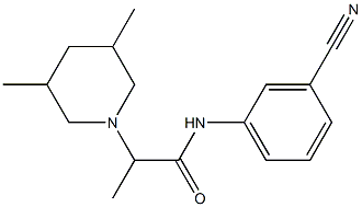 N-(3-cyanophenyl)-2-(3,5-dimethylpiperidin-1-yl)propanamide Structure