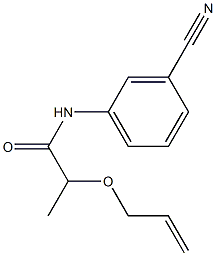 N-(3-cyanophenyl)-2-(prop-2-en-1-yloxy)propanamide 结构式