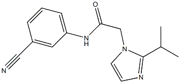 N-(3-cyanophenyl)-2-[2-(propan-2-yl)-1H-imidazol-1-yl]acetamide Structure