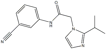 N-(3-cyanophenyl)-2-[2-(propan-2-yl)-1H-imidazol-1-yl]acetamide 化学構造式