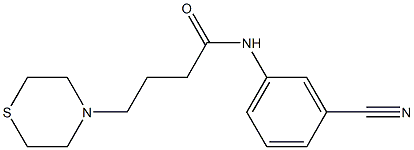 N-(3-cyanophenyl)-4-(thiomorpholin-4-yl)butanamide Struktur