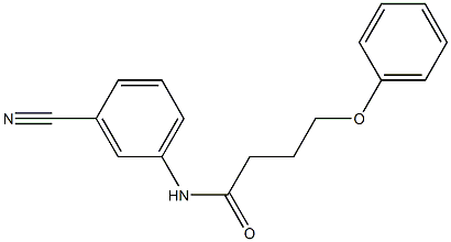 N-(3-cyanophenyl)-4-phenoxybutanamide,,结构式