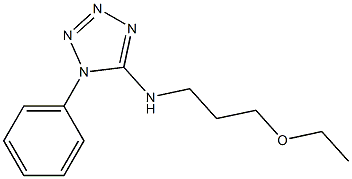 N-(3-ethoxypropyl)-1-phenyl-1H-1,2,3,4-tetrazol-5-amine Struktur