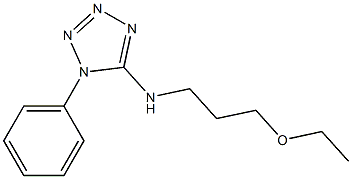 N-(3-ethoxypropyl)-1-phenyl-1H-1,2,3,4-tetrazol-5-amine 化学構造式