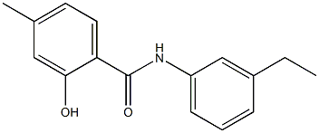 N-(3-ethylphenyl)-2-hydroxy-4-methylbenzamide 化学構造式