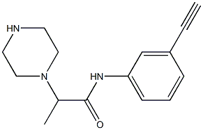 N-(3-ethynylphenyl)-2-(piperazin-1-yl)propanamide Struktur