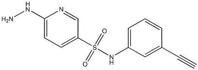N-(3-ethynylphenyl)-6-hydrazinylpyridine-3-sulfonamide Struktur