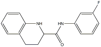 N-(3-fluorophenyl)-1,2,3,4-tetrahydroquinoline-2-carboxamide,,结构式