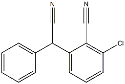 (2-シアノ-3-クロロフェニル)(フェニル)アセトニトリル 化学構造式