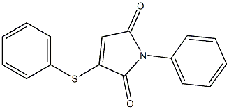 3-フェニルチオ-1-フェニル-1H-ピロール-2,5-ジオン 化学構造式