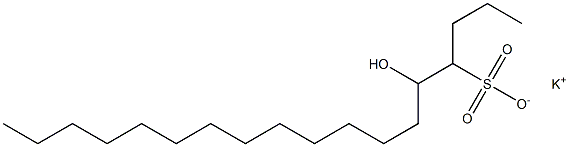 5-Hydroxyoctadecane-4-sulfonic acid potassium salt Struktur