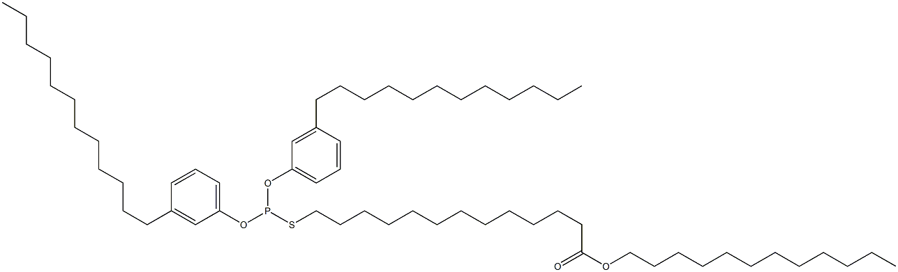 Thiophosphorous acid O,O-bis(3-dodecylphenyl)S-(13-dodecyloxy-13-oxotridecyl) ester Structure