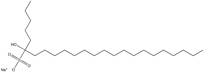 6-Hydroxytetracosane-6-sulfonic acid sodium salt,,结构式