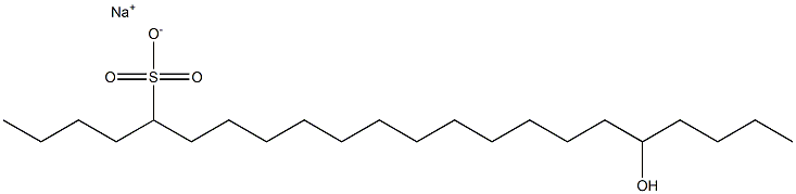 18-Hydroxydocosane-5-sulfonic acid sodium salt,,结构式