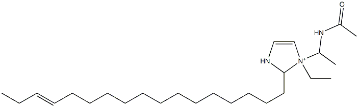 1-[1-(Acetylamino)ethyl]-1-ethyl-2-(14-heptadecenyl)-4-imidazoline-1-ium Struktur