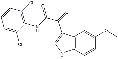 N-(2,6-Dichlorophenyl)-2-[5-methoxy-1H-indol-3-yl]-2-oxoacetamide,,结构式