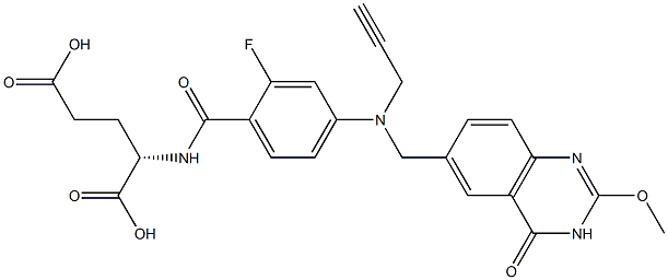 (2S)-2-[2-Fluoro-4-[N-[(3,4-dihydro-2-methoxy-4-oxoquinazolin)-6-ylmethyl]-N-(2-propynyl)amino]benzoylamino]glutaric acid