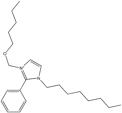 1-Octyl-2-phenyl-3-[(pentyloxy)methyl]-1H-imidazol-3-ium Structure