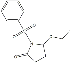 5-エトキシ-1-[[フェニル]スルホニル]ピロリジン-2-オン 化学構造式