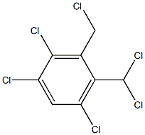 1,2,5-トリクロロ-3-(クロロメチル)-4-(ジクロロメチル)ベンゼン 化学構造式