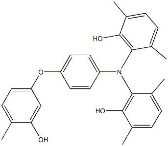 N,N-Bis(6-hydroxy-2,5-dimethylphenyl)-4-(3-hydroxy-4-methylphenoxy)benzenamine Struktur