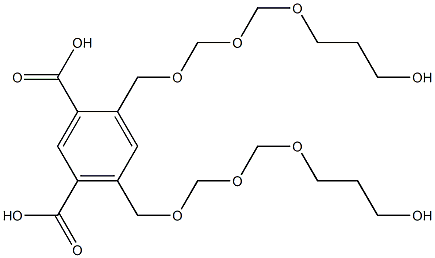 4,6-Bis(9-hydroxy-2,4,6-trioxanonan-1-yl)isophthalic acid 结构式