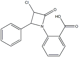 2-(2-Phenyl-3-chloro-4-oxo-1-azetidinyl)benzoic acid Structure