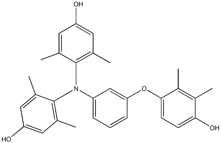 N,N-Bis(4-hydroxy-2,6-dimethylphenyl)-3-(4-hydroxy-2,3-dimethylphenoxy)benzenamine Structure