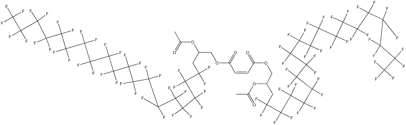 Maleic acid bis(2-acetyloxy-4,4,5,5,6,6,7,7,8,8,9,9,10,10,11,11,12,12,13,13,14,14,15,15,16,16,17,17,18,18,19,19,20,20,21,21,22,22,22-nonatriacontafluorodocosyl) ester,,结构式