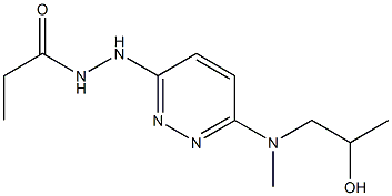 Propionic acid N'-[6-[(2-hydroxypropyl)methylamino]-3-pyridazinyl] hydrazide Structure