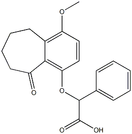 2-[(1-Methoxy-5-oxo-6,7,8,9-tetrahydro-5H-benzocyclohepten)-4-yloxy]-2-phenylacetic acid,,结构式