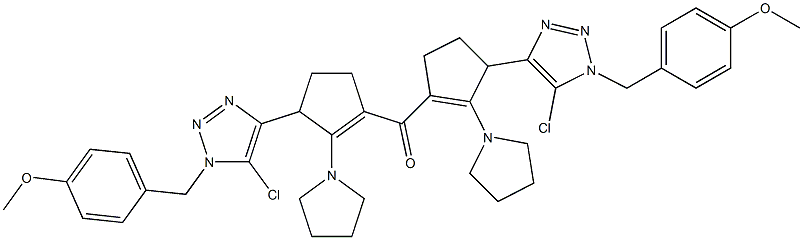 [5-Chloro-1-(4-methoxybenzyl)-1H-1,2,3-triazol-4-yl][2-(1-pyrrolidinyl)cyclopenten-1-yl] ketone