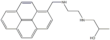 1-[2-(2-Hydroxypropylamino)ethylaminomethyl]pyrene 结构式