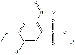 3-アミノ-4-メトキシ-6-ニトロベンゼンスルホン酸リチウム 化学構造式