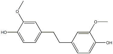 2-Methoxy-4-[2-(4-hydroxy-3-methoxyphenyl)ethyl]phenol 结构式