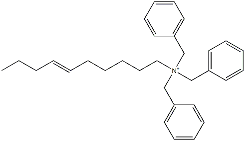 (6-デセニル)トリベンジルアミニウム 化学構造式