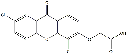 (9-Oxo-4,7-dichloro-9H-xanthen-3-yloxy)acetic acid Structure