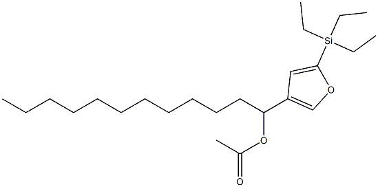Acetic acid 1-[5-(triethylsilyl)-3-furyl]dodecyl ester 结构式