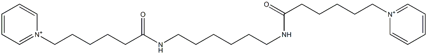 1,1'-[1,6-ヘキサンジイルビス[イミノ(6-オキソ-6,1-ヘキサンジイル)]]ビスピリジニウム 化学構造式