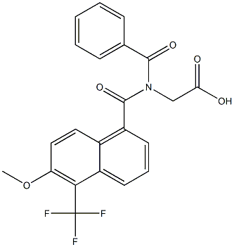 [N-Benzoyl-N-[oxo[5-(trifluoromethyl)-6-methoxy-1-naphtyl]methyl]amino]acetic acid