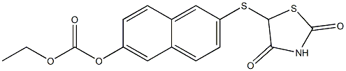 5-(6-Ethoxycarbonyloxy-2-naphthalenylthio)thiazolidine-2,4-dione Structure