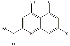 4-Mercapto-5,7-dichloroquinoline-2-carboxylic acid,,结构式