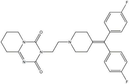3-[2-[4-[Bis(4-fluorophenyl)methylene]-1-piperidinyl]ethyl]-6,7,8,9-tetrahydro-2H-pyrido[1,2-a]-1,3,5-triazine-2,4(3H)-dione Struktur