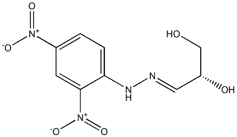 (R)-2,3-Dihydroxypropionaldehyde 2,4-dinitrophenyl hydrazone,,结构式