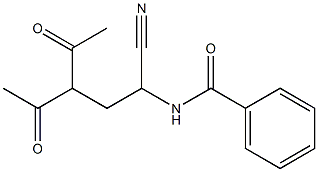 2-(Benzoylamino)-4-acetyl-5-oxohexanenitrile,,结构式